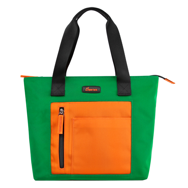 Tote Bag Two-Color Green/Orange