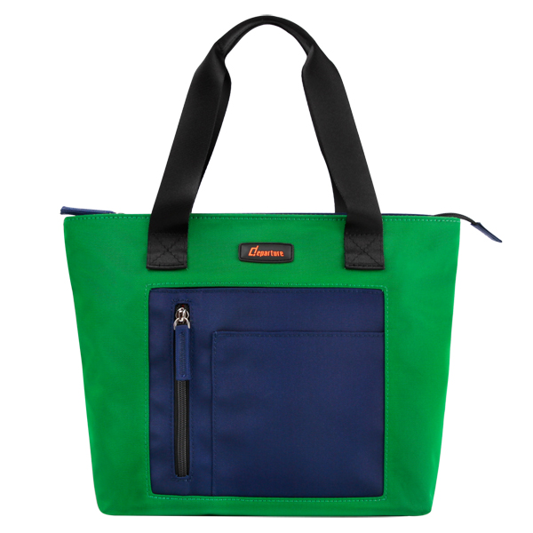 Tote Bag Two-Color Green/Blue