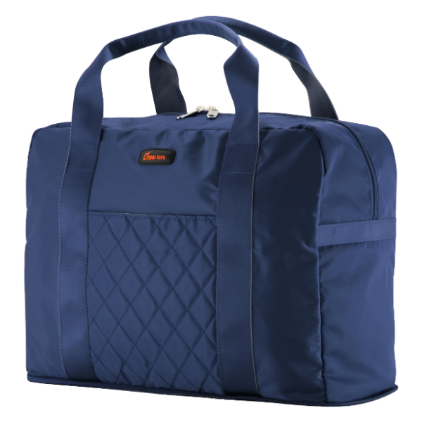 《旅行配件》菱格紋折疊收納包-藍色