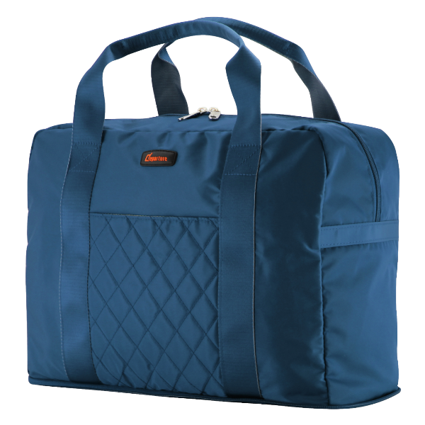 《旅行配件》菱格紋折疊收納包-藍綠色