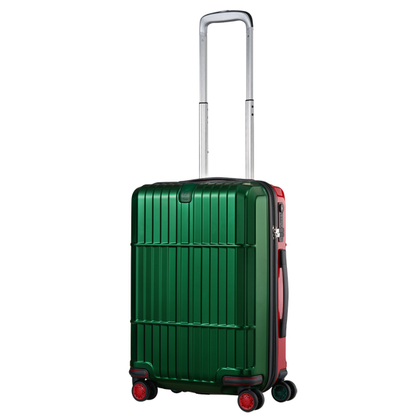 《獨家限量雙色箱》登機箱-22吋綠紅雙色