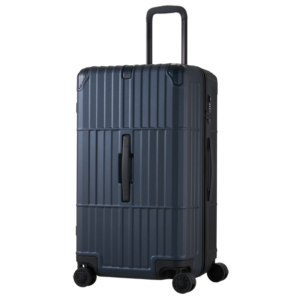 《雙色異形拉鍊箱》行李箱-27吋藍+黑