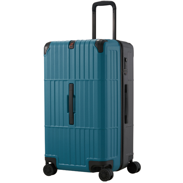 《雙色異形拉鍊箱》行李箱-29吋鐵灰+香脂藍