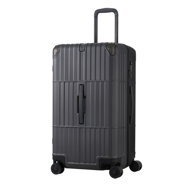 《雙色異形拉鍊箱》行李箱-27吋灰+黑