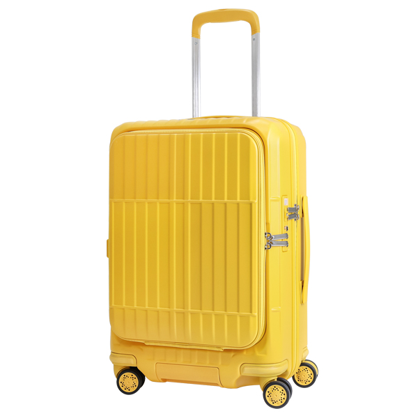 《前開式硬殼煞車箱》行李箱-22吋霧黃色