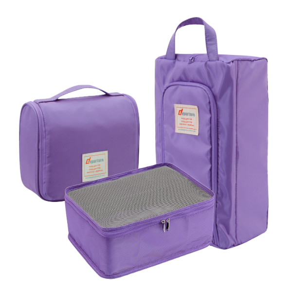 《旅行配件》旅行收納三件套組-紫色