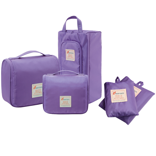 《旅行配件》旅行收納五件套組-紫色