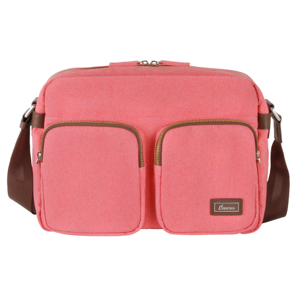 MessengerBagwithfrontpocketSalmonPink