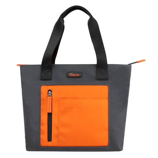 《手提包》輕便小提包雙色系列-灰色+橘色